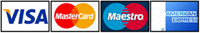 You can pay by using any  main UK credit or debit cards